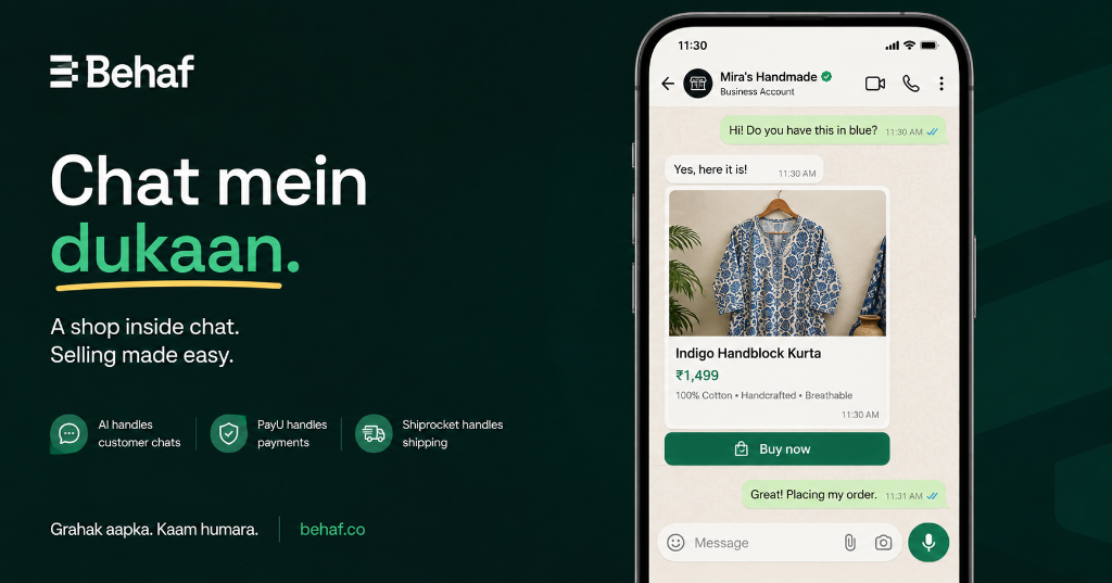 blog whatsapp commerce mockup - WhatsApp Commerce Platform - Why D2C Brands Need One on Behaf WhatsApp Commerce Platform