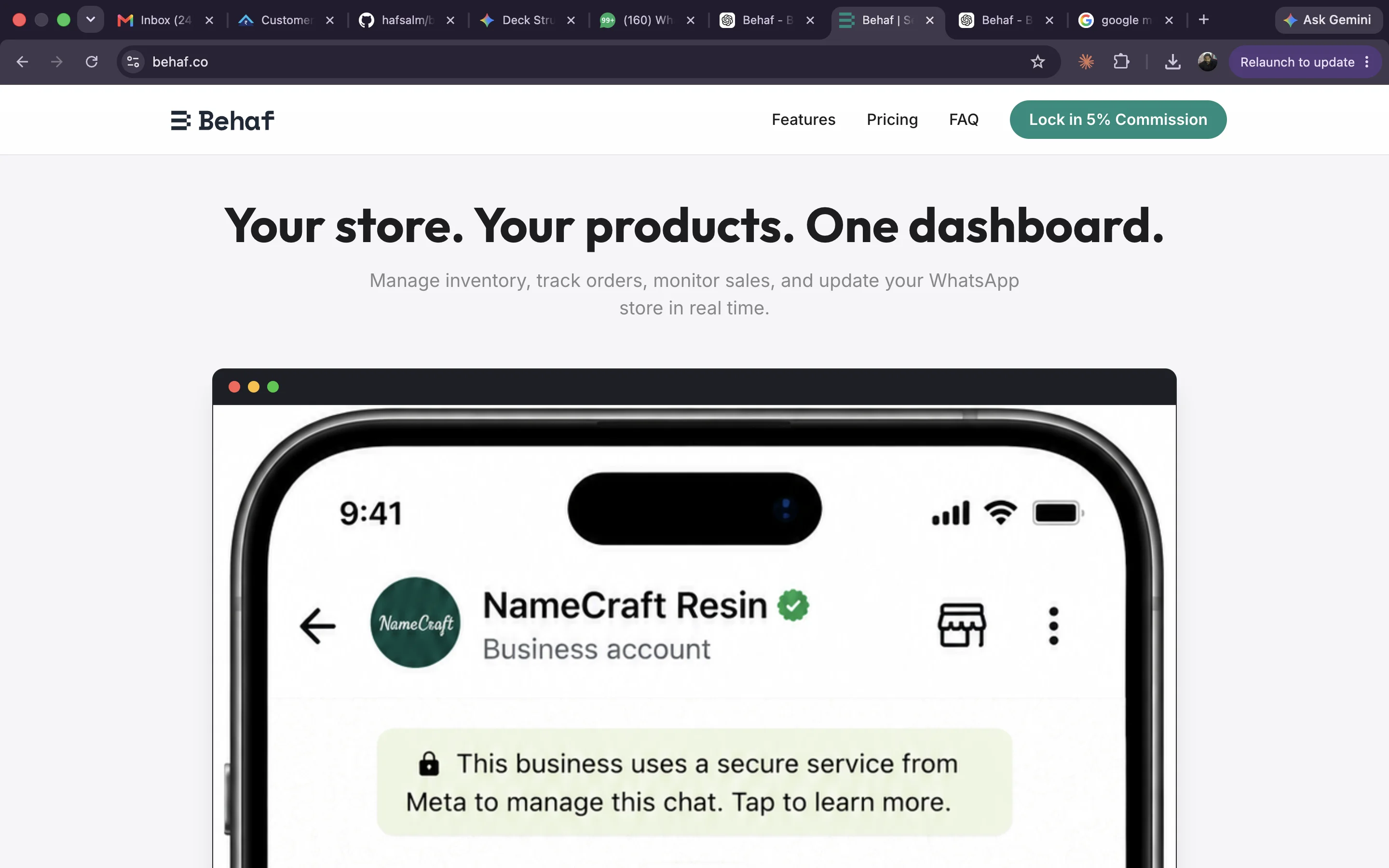 Behaf vs Shopify comparison